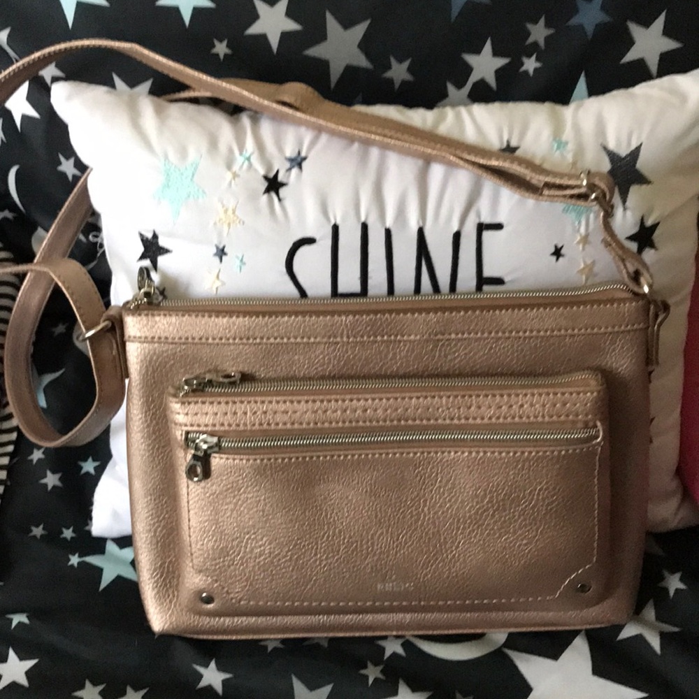 Dusty Rose Metallic Look Relic Purse